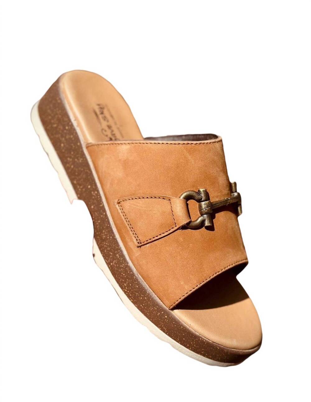 NEW AGAVE SKY women's snaffle-bit wedge sandals in honey